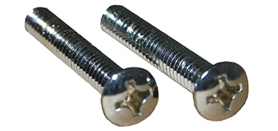 Screws For Trip Lever Plates Or Waste And Overflow Plates, Chrome Plated