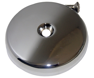 Bathtub Waste And Overflow Plate, One Hole Style, With Screw, Chrome Plated