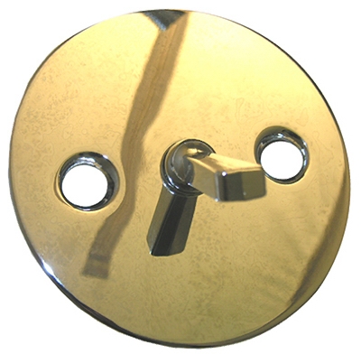 Bathtub, Trip Lever Plate With Screws Oversized Style, Chrome Plated
