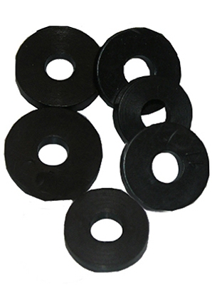 Faucet Washer, 3/8 Large, Flat, 6 Pack