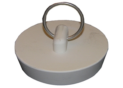 White Rubber,Hollow Stopper For 1-5/8-Inch Drain Openings,Carded
