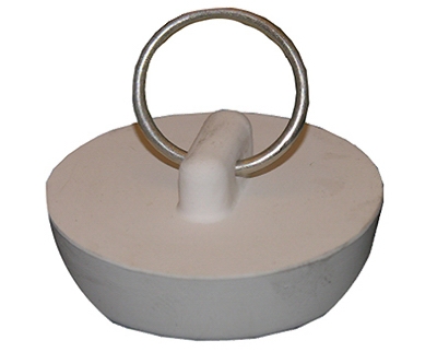 White Rubber,Hollow Stopper For 1-7/8-Inch Drain Openings,Carded
