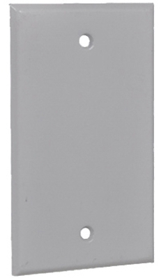 Gray Weatherproof 1-Gang Rectangular Blank Cover