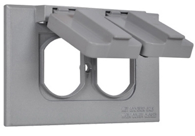 Gray Weatherproof Single Gang Flip Cover