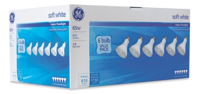Indoor Floodlight Bulbs, 65-Watt, 6-Pk.