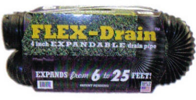 Flex Drain, Perforated Black Polyethylene, 4-In. x 25-Ft.