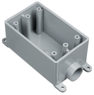 PVC Field Service End Box, Single Gang, 0.5-In.