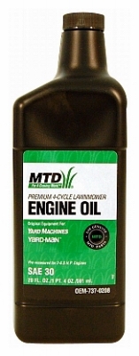 Lawn Mower Oil, 4-Cycle, SAE30, 20-oz.