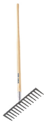 Pony 15-1/2 Inch Road/Stone Rake With 66-Inch Handle
