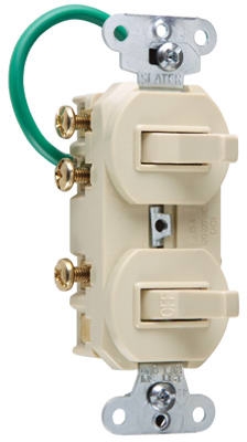 Ivory Grounding Single-Pole & 3-Way Switch