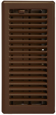 Contemporary Floor Register, Oil Rubbed Bronze, 4 x 10-In.