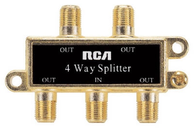4-Way Coaxial Cable Splitter