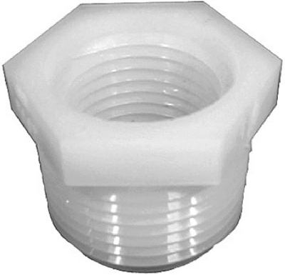Pipe Fitting, Nylon Hex Bushing, 3/4 MPT x 1/2-In. FPT