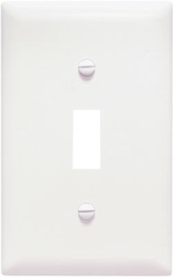 White 1-Toggle Oversize Wall Plate