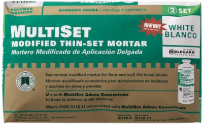 Multi-Set Modified Thin-Set Mortar, White, 50-Lbs.