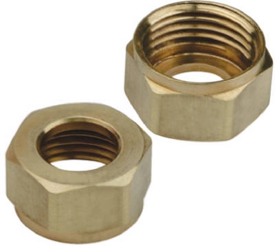 2-Pack Brass 1/2-Inch Iron Pipe Size Faucet Shank Nut