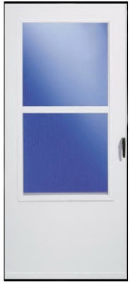 Storm Door, White Aluminum, Solid Wood Core, 36 x 81-In.