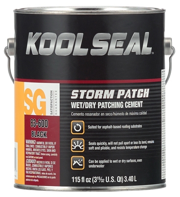 Roof Storm Patch, Black 0.9 Gal.