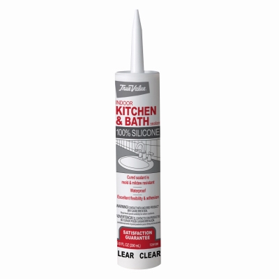 9.8-oz. True Value Kitchen & Bath Silicone Caulk, Clear