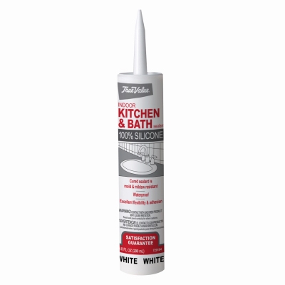 9.8-oz. True Value Kitchen & Bath Silicone Caulk, White