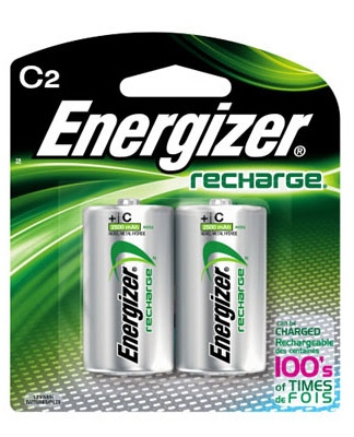 2-Pack  inchC inch Rechargeable Batteries