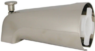 Tub Spout With Diverter, Universal, Brushed Nickel