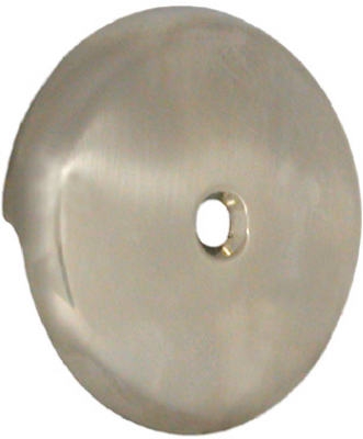 Tub Overflow Plate, Single-Hole, Brushed Nickel