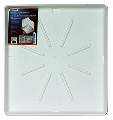 Washing Machine Pan, White Polypropylene, 30 x 32-In.