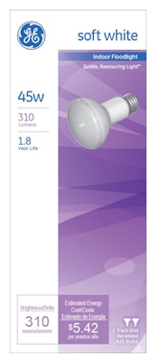 Flood Light Bulb, 45-Watt, 2-Pk.