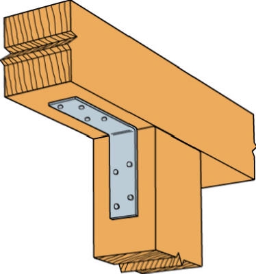 Right Angle Connector, 12-Ga. Steel