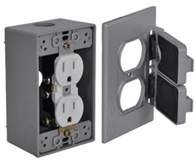 Gray Duplex Outlet Kit