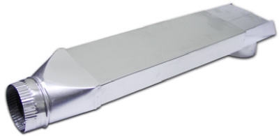 Tite Fit Dryer Venting Duct With Transition Fitting, Straight, Aluminum, 2 x 6-In.