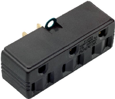 15A Brown Triple Grounding Adapter