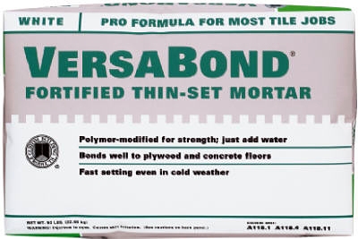 White Fortified Thin Set Mortar, 50-Lb. Bag