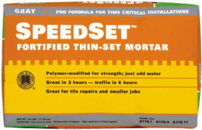Fortified Thin-Set Mortar, Gray, 25-Lbs.
