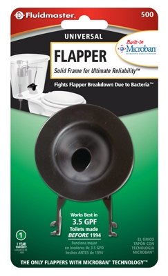 Bulls Eye Toilet Flapper, Vinyl With Plastic Chain
