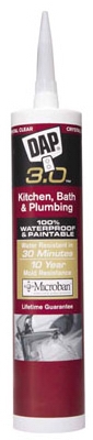 Dap 3.0 Advanced Kitchen/Bath White Adhesive Caulk