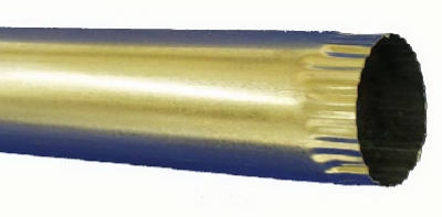 Gutter Downspout, Plain Round, Galvanized, 3-In. x 10-Ft., Must Purchase in Quant. of 5