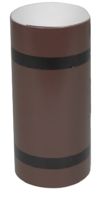 Trim Coil, White/Brown Painted Aluminum, 10-In. x 10-Ft.