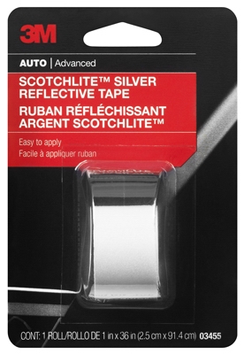 Reflective Safety Tape, Silver, 1 x 36-In.