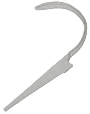 Gutter Channel Brick Hook, Round, Galvanized, 3-In.