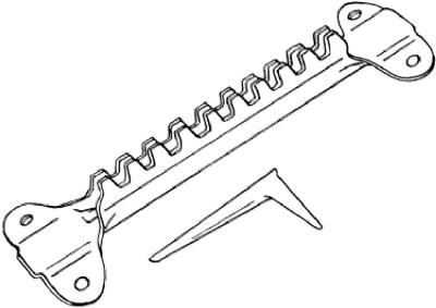 Gutter Rack & Key, Galvanized