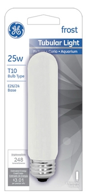 25-Watt Frosted Tubular Light Bulb