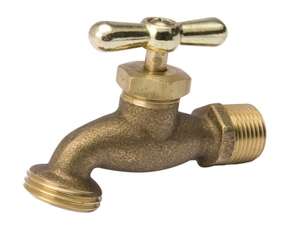 Hose Bibb, Standard, Brass, 3/4-In. Hose
