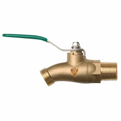 No-Kink Ball Valve, Lead-Free, 3/4 MIP x 3/4-In. Hose Thread