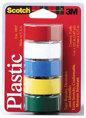 Colored Plastic Tape Assortment