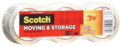 Moving Packaging Tape, 1.88-In. x 54.6-Yd., 3-Pk.