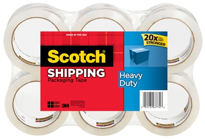 Shipping Packaging Tape, 1.88-In. x 54.6-Yd., 6-Pk.