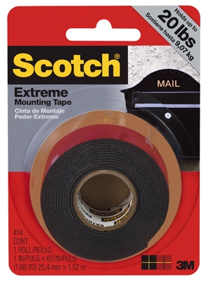 Extreme Mounting Tape, 1-In. x 5-Ft.
