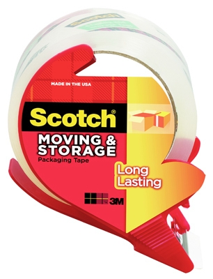Long Lasting Moving Tape, Clear, 1.88-In. x 38.2-Yds.